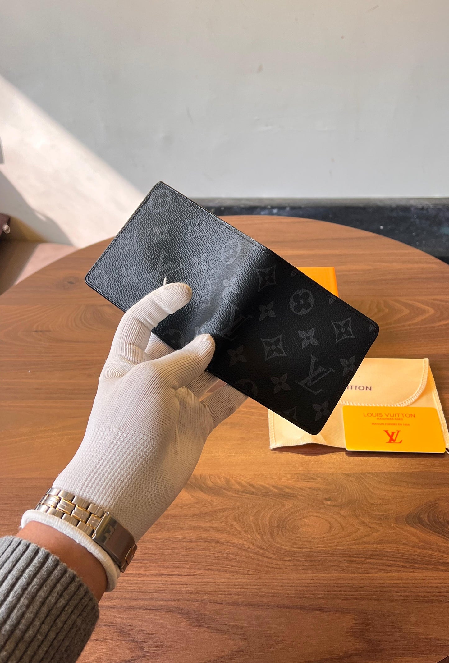 Louis Vuitton Black Monogram luxury wallet With Original Packing