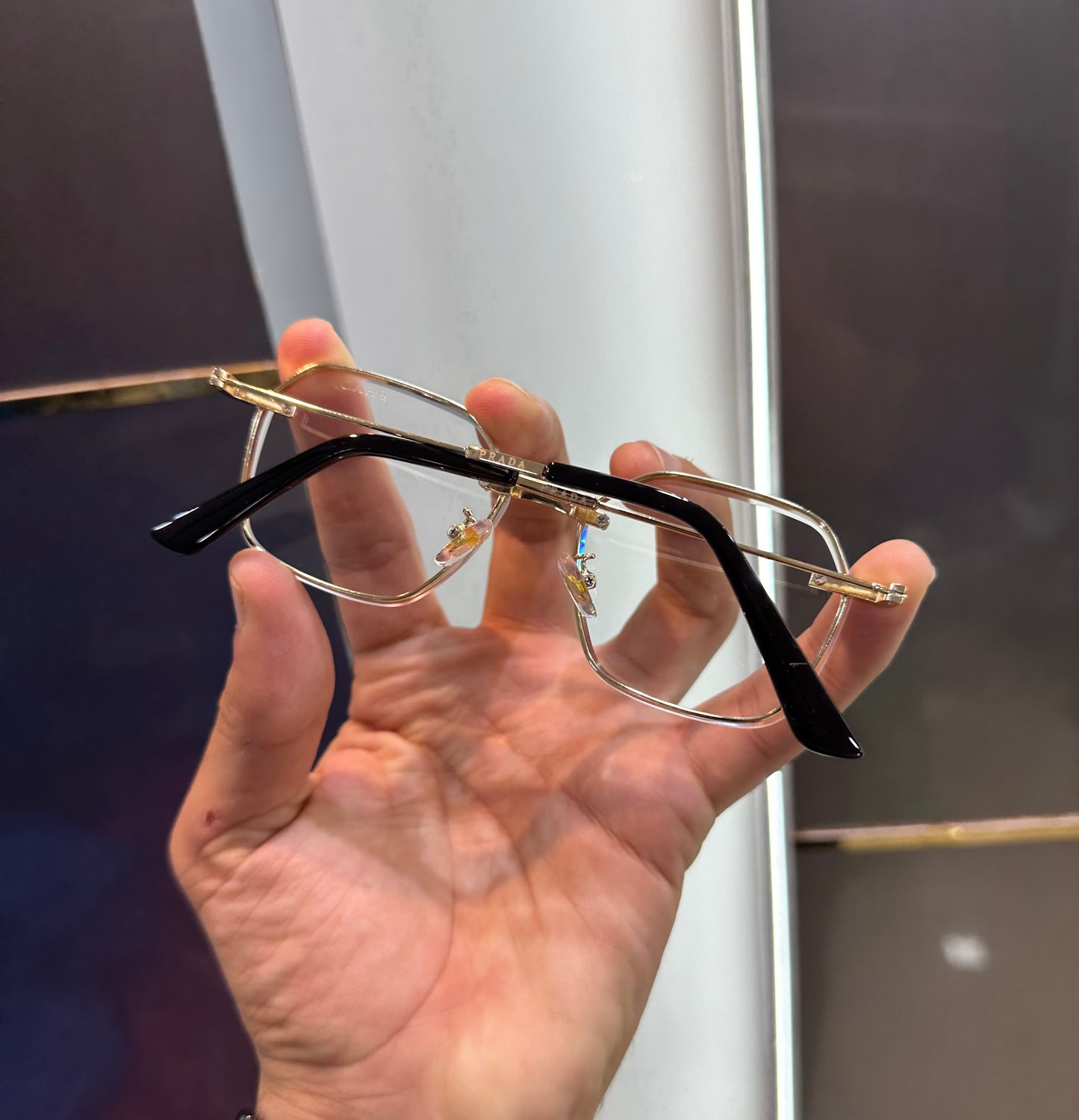 Prada Milano Transparant Metal Limited Edition Luxury Shade With Original Packing