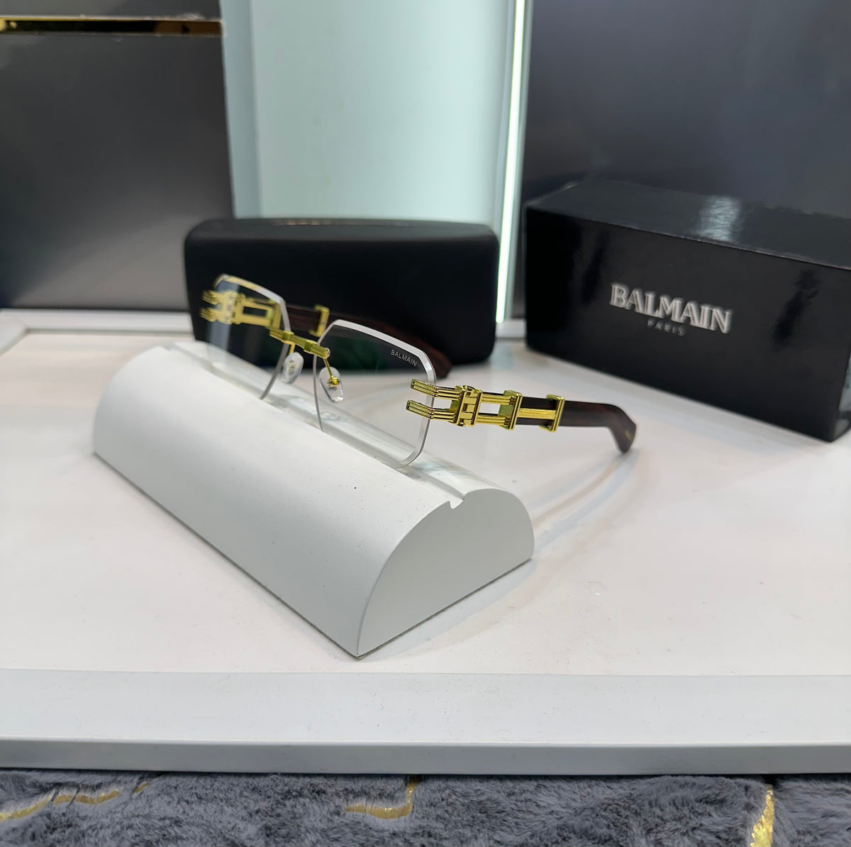 Balmain Paris Transparent Designer Limited Edition Luxury Shade With Original Packing