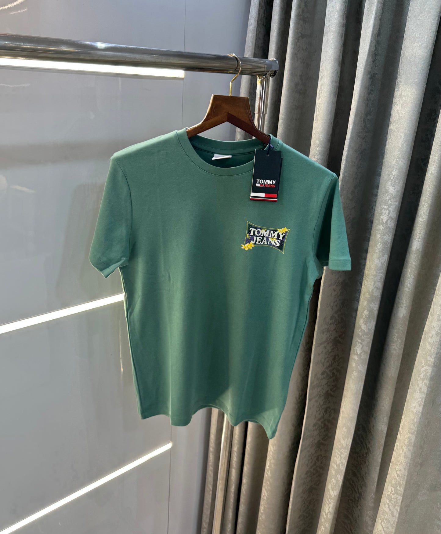 Tommy Hilfiger Aqua Green Printed Classic T-Shirt