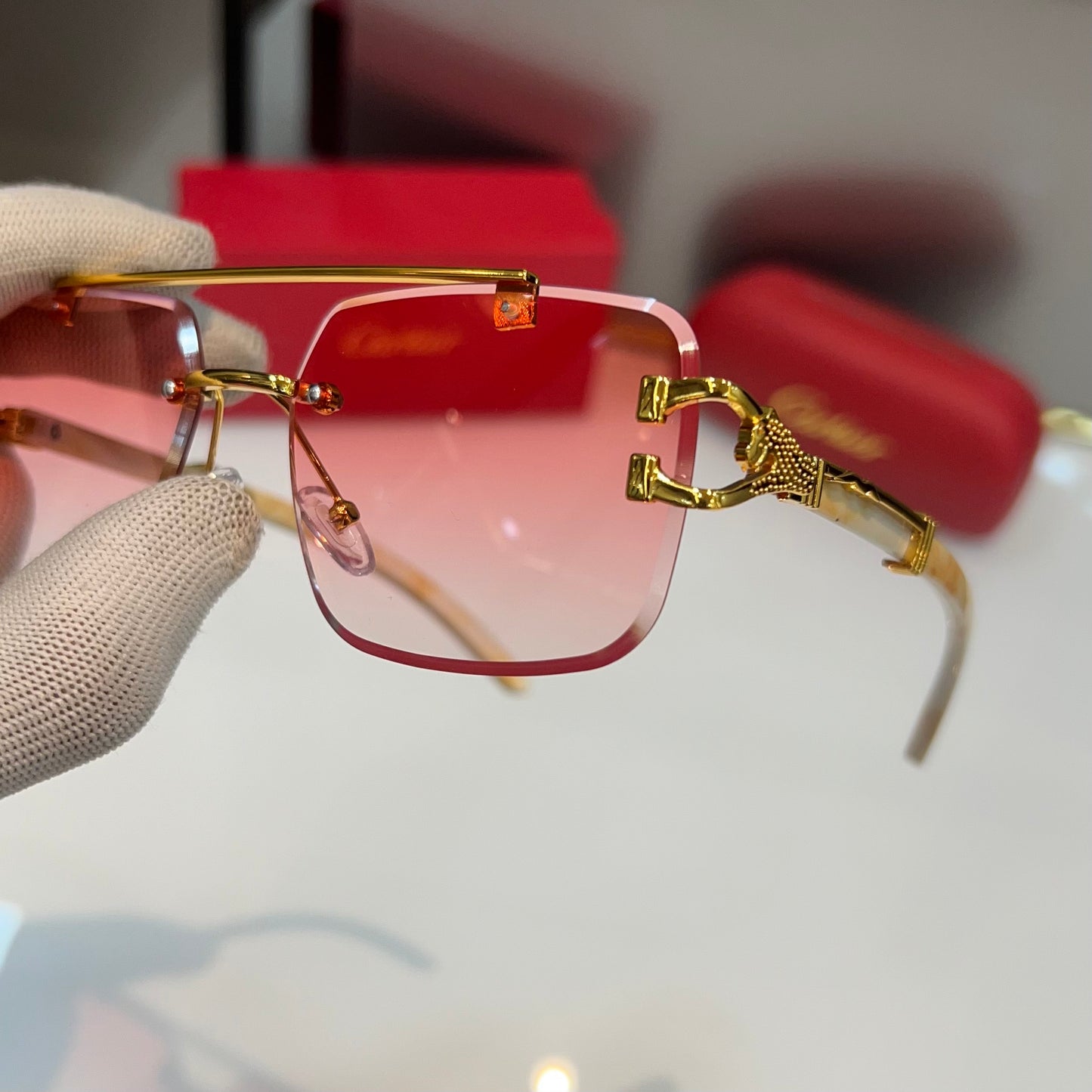Cartier Pink Honey Singh Edition Luxury Shade With Original Box Packing