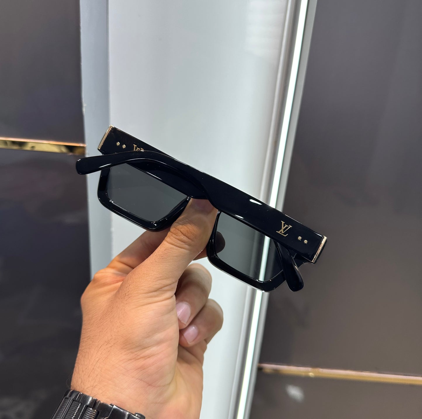 Louis Vuitton All Black Limited Edition Luxury Shade With Original Packing