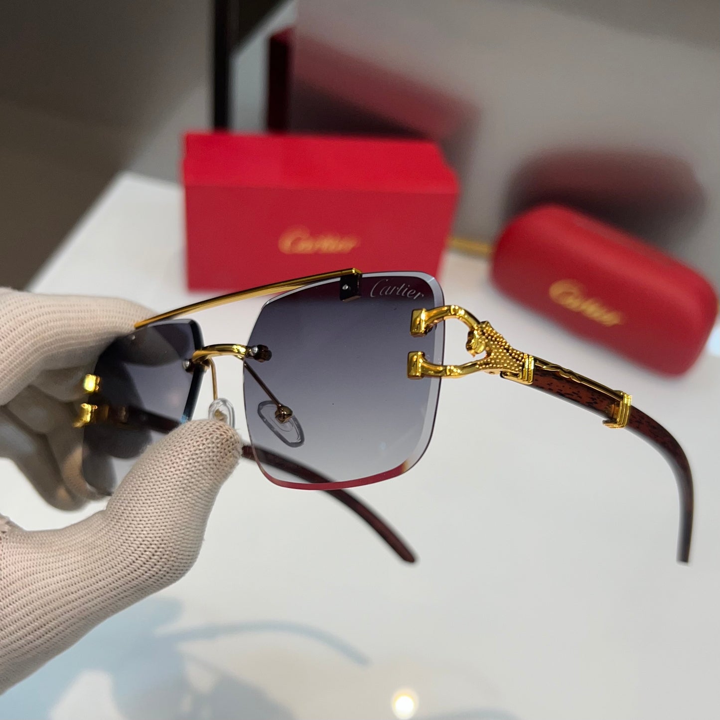 Cartier Black Shaded Honey Singh Edition Luxury Shade With Original Box Packing