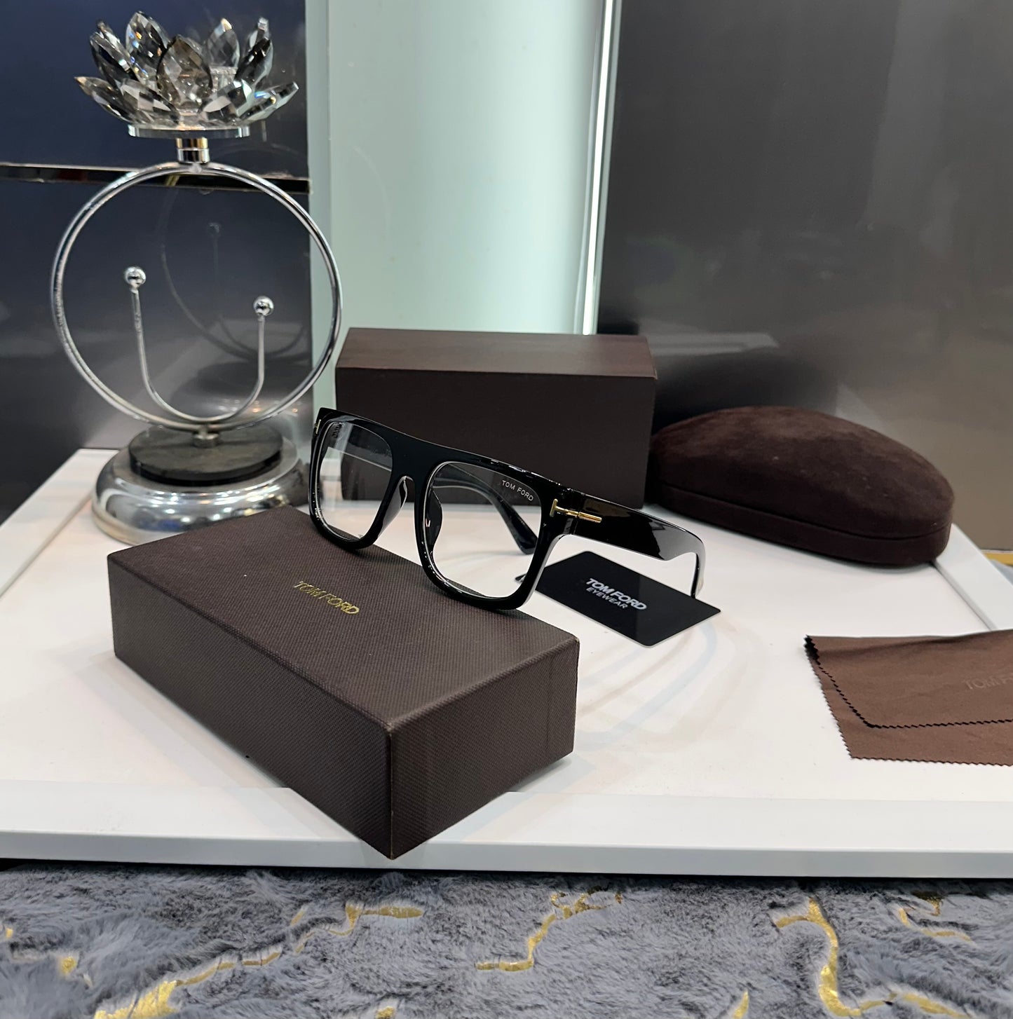 Tomford Black Transparent Rajnikant Ediotion New Luxury Shade With Original Packing
