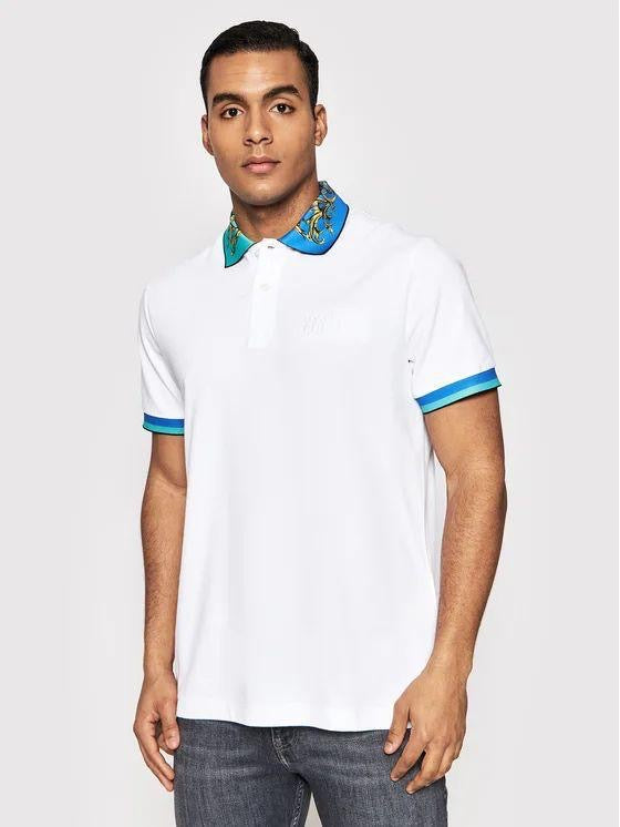 Versace Couture White Collar Design Imported Polo T-Shirt