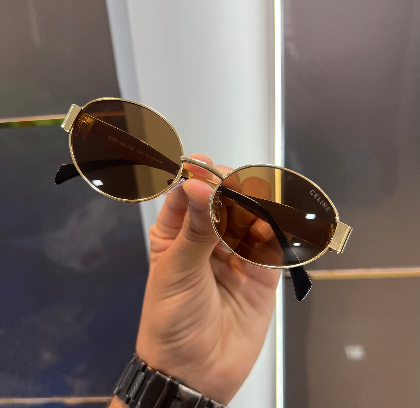 Celine Brown Gold Luxury Shade With Original Packing