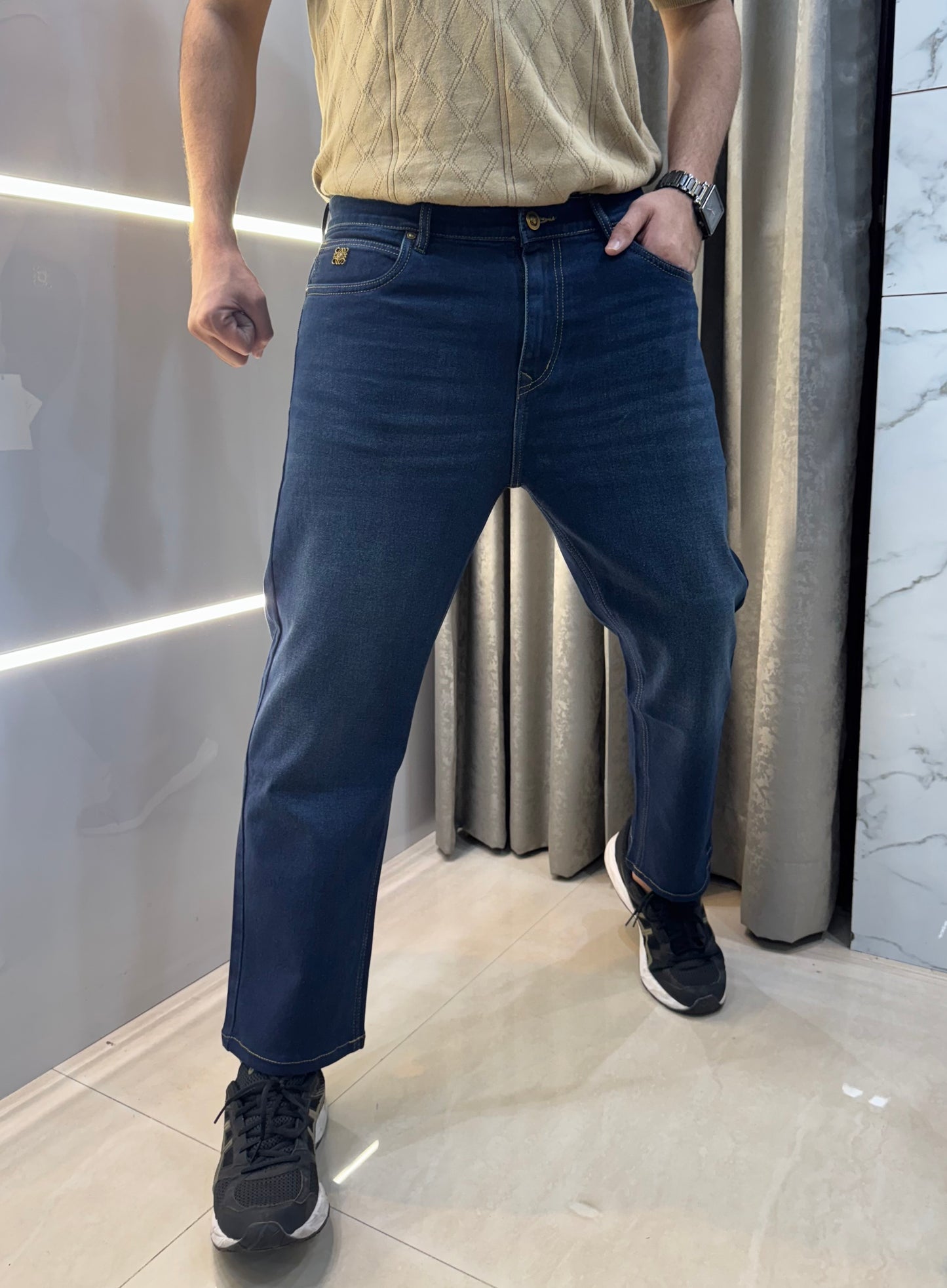 Loewe Pocket Print Imported Loose Fit Denim
