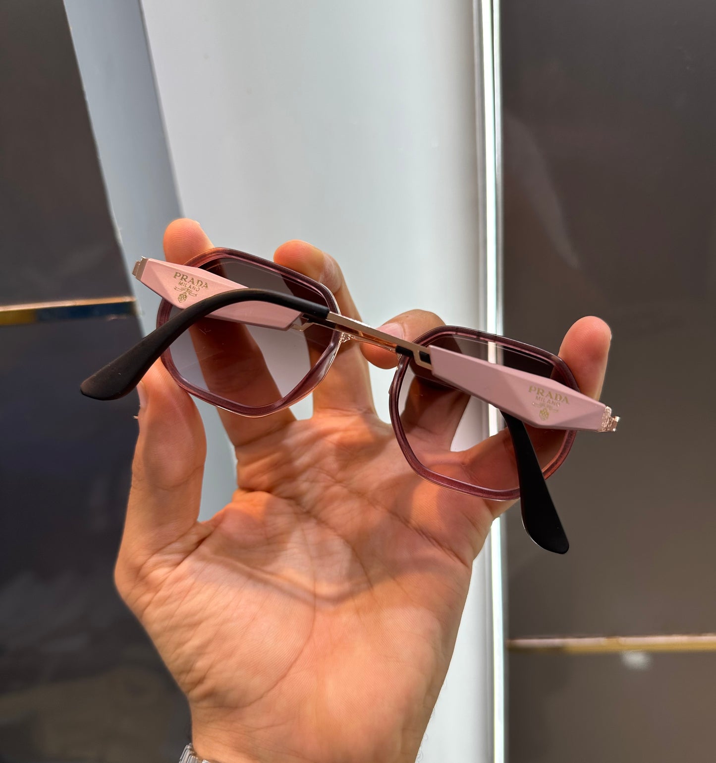 Prada Milano Pink Luxury Shade With Original Packing
