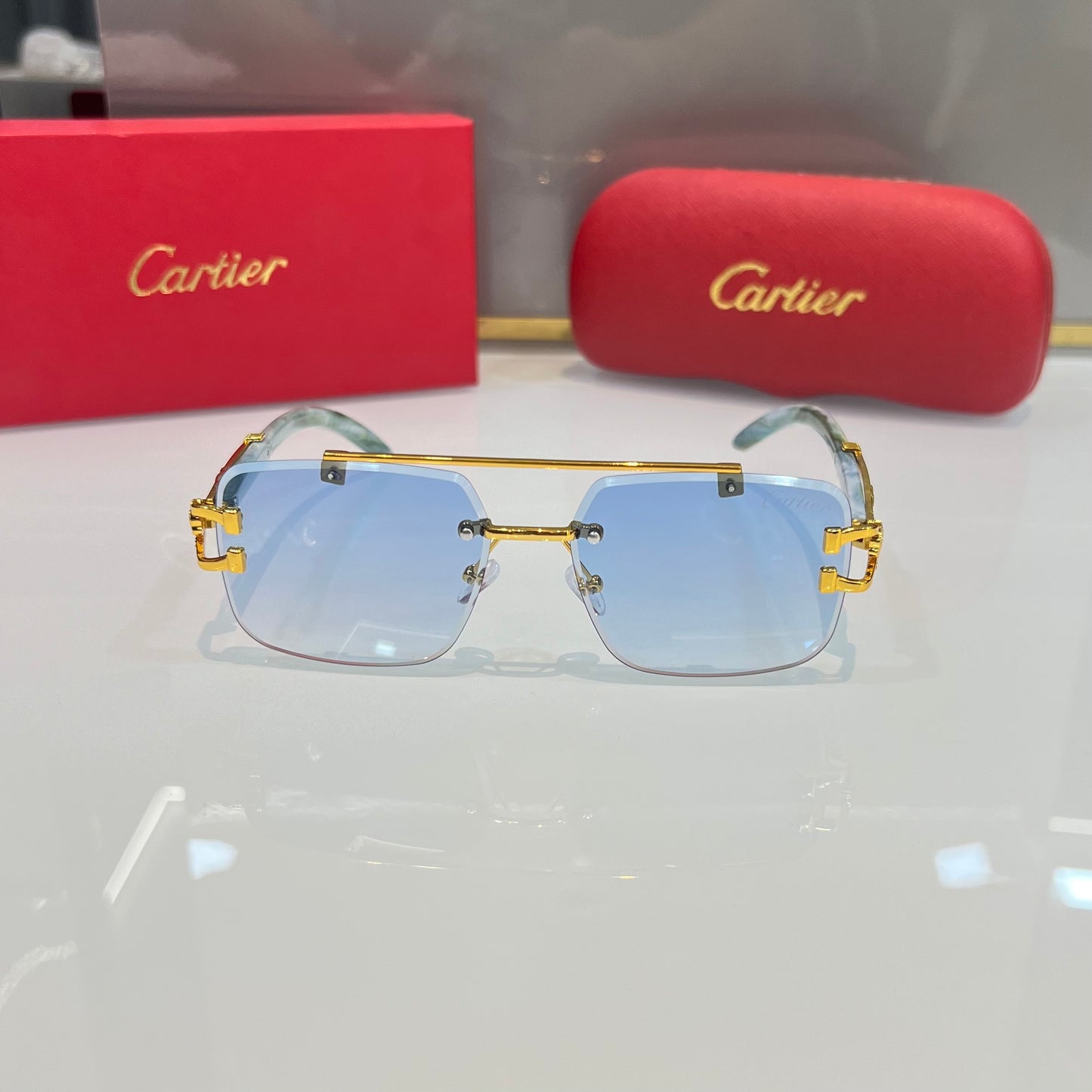 Cartier Sky Blue2 Honey Singh Edition Luxury Shade With Original Box Packing