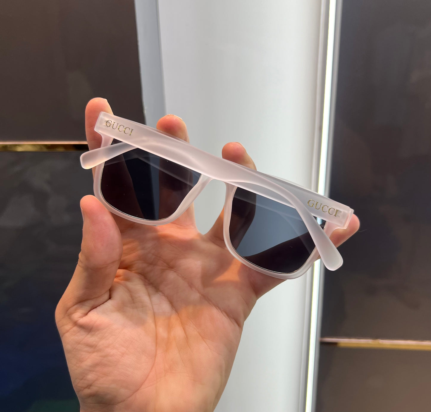 Gucci Ice With Black lens Luxury Shade With Original Packing