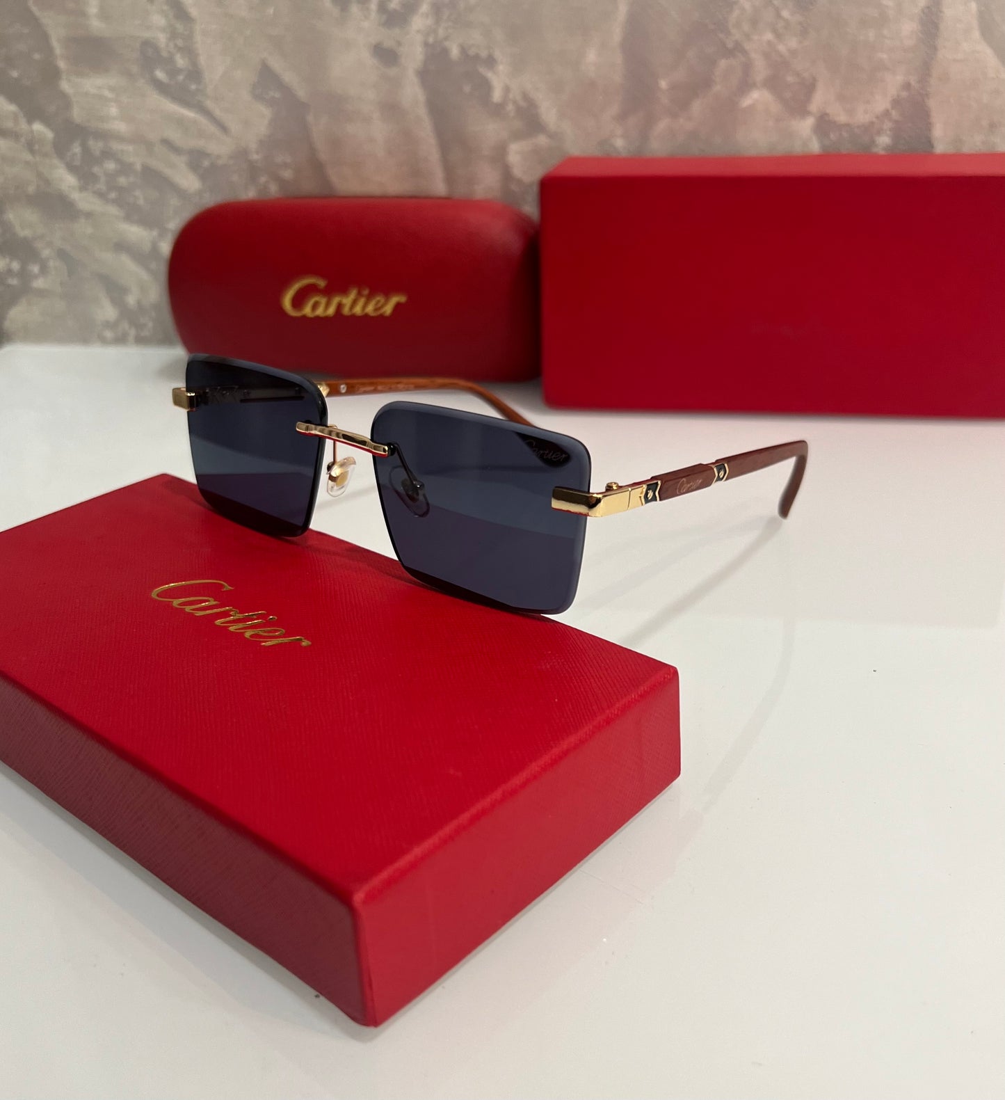 Cartier Black Brown New Luxury Shade With Original Box Packing