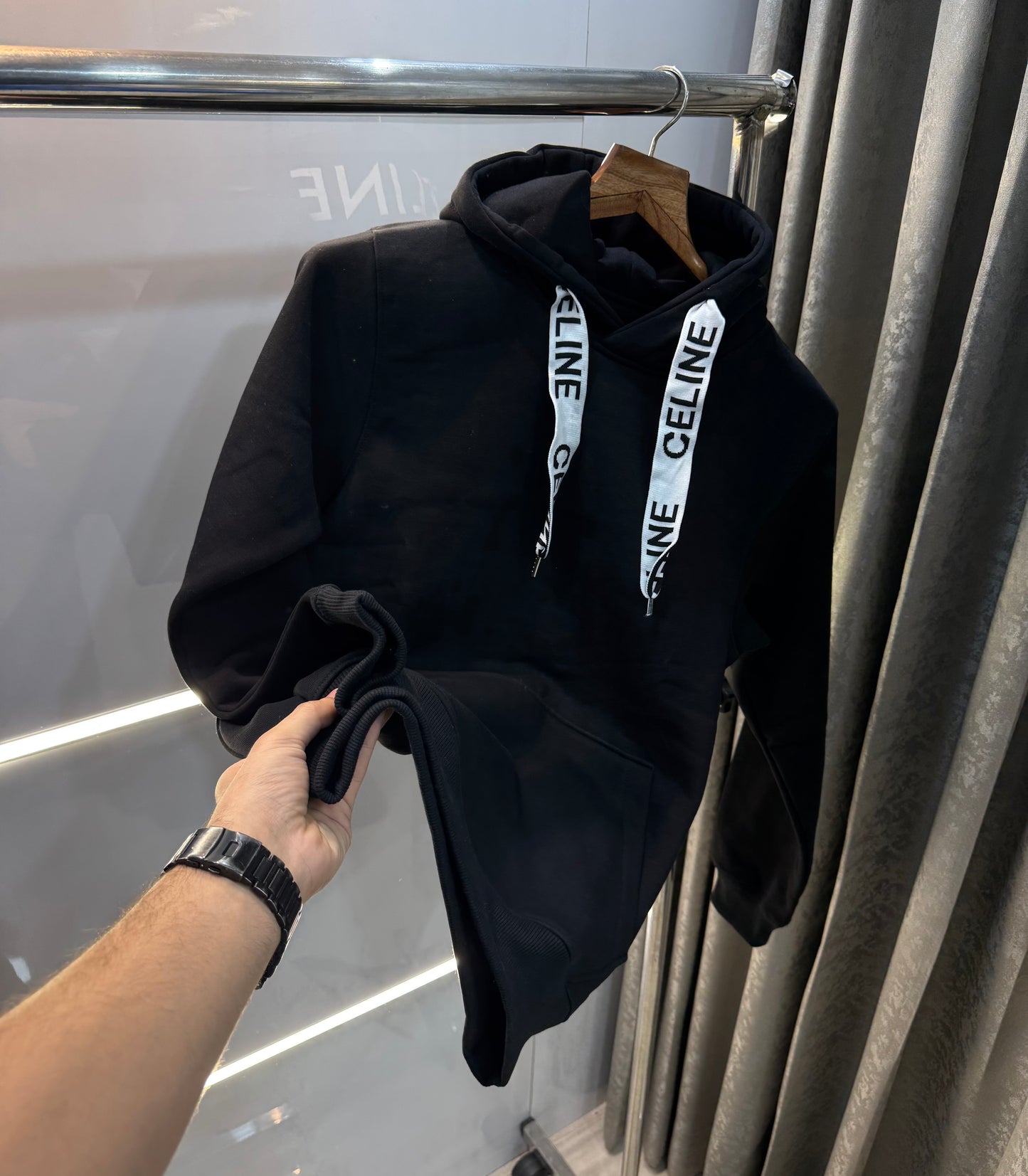 Celine Black Karan Aujla Edition Premium Imported Hoodie