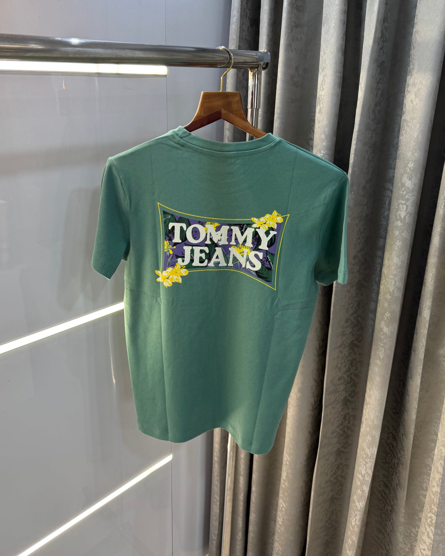 Tommy Hilfiger Aqua Green Printed Classic T-Shirt