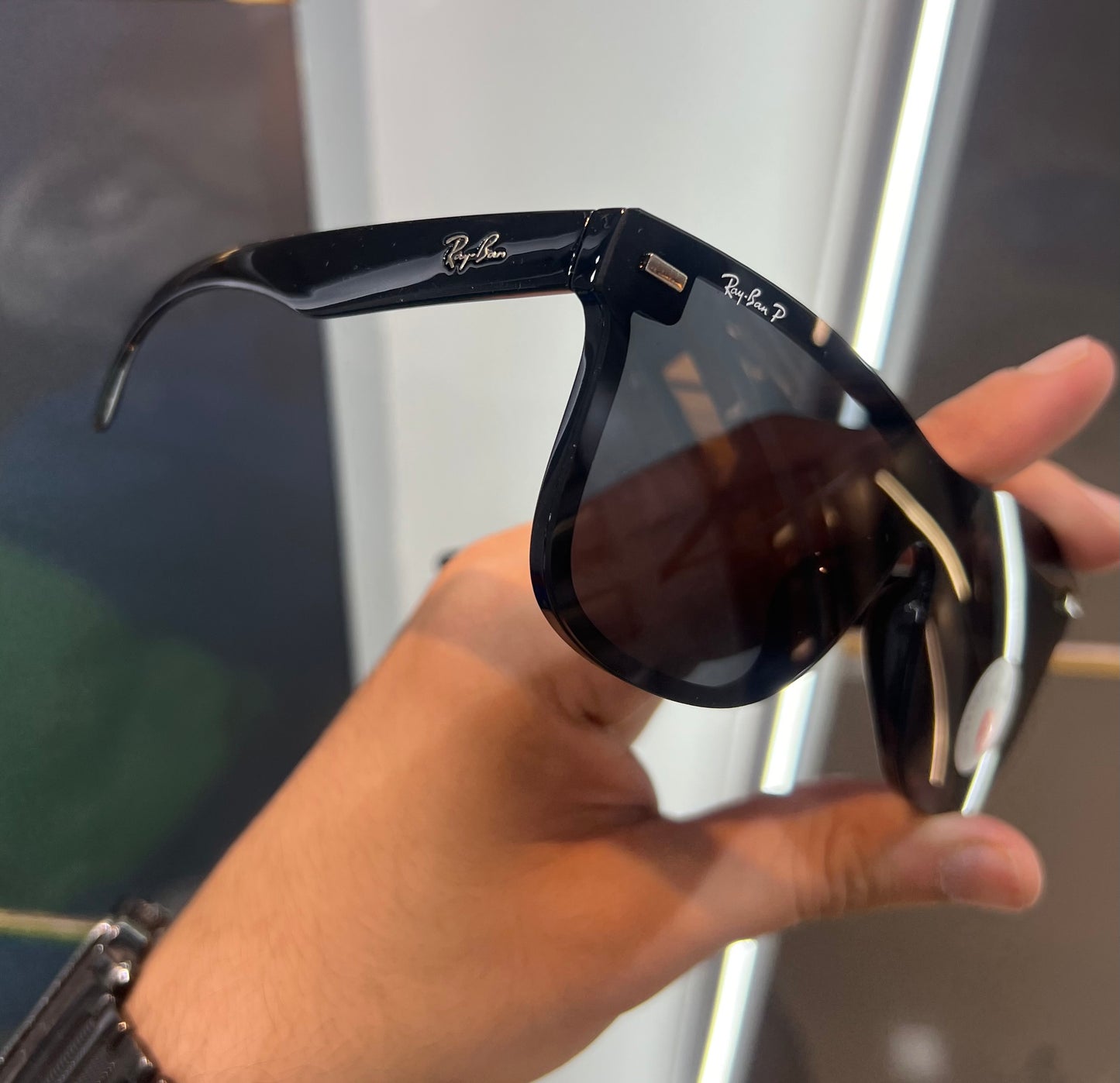 Rayban All Black Glossy Luxury Shade With Original Packing