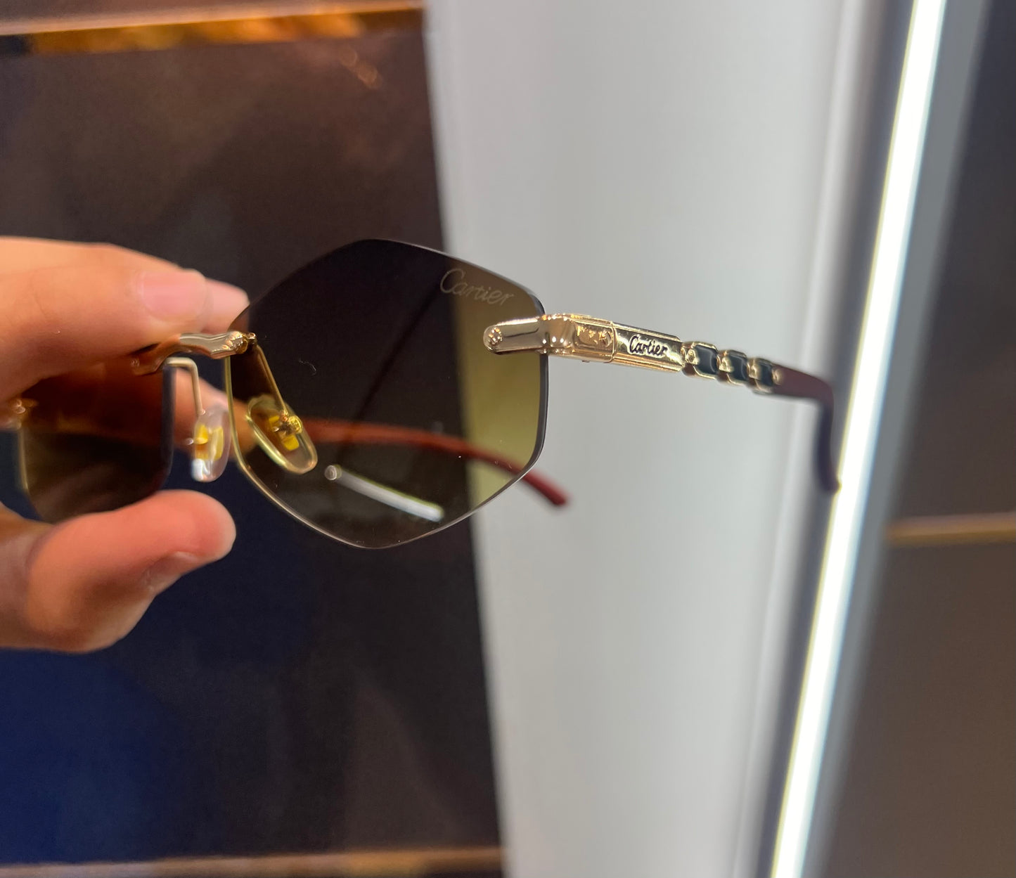 Cartier Brown Unique Luxury Shade With Original Box Packing