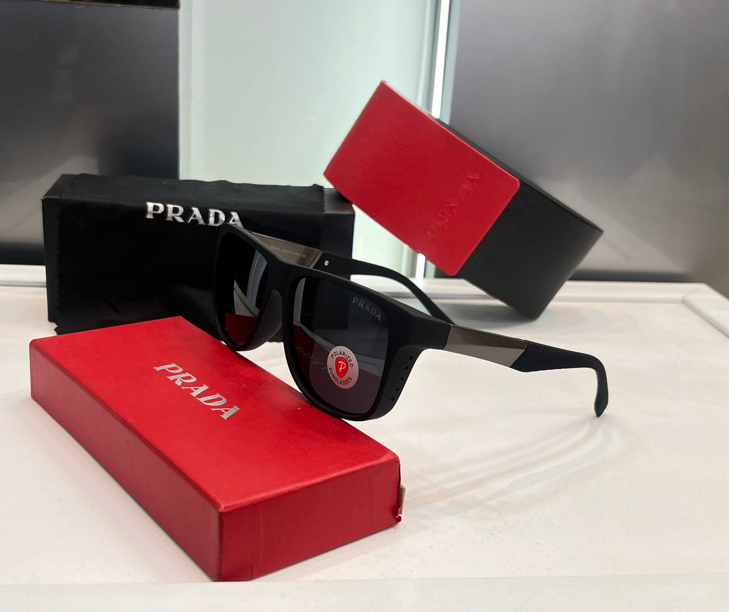 Prada Milano Black Classic Luxury Shade With Original Packing