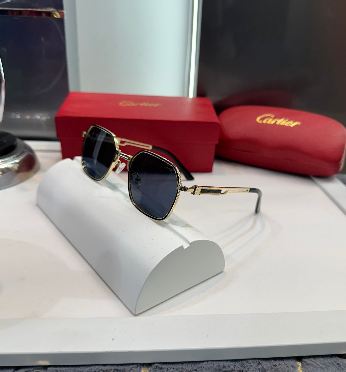 Cartier Gold Black Edition Luxury Shade With Original Box Packing