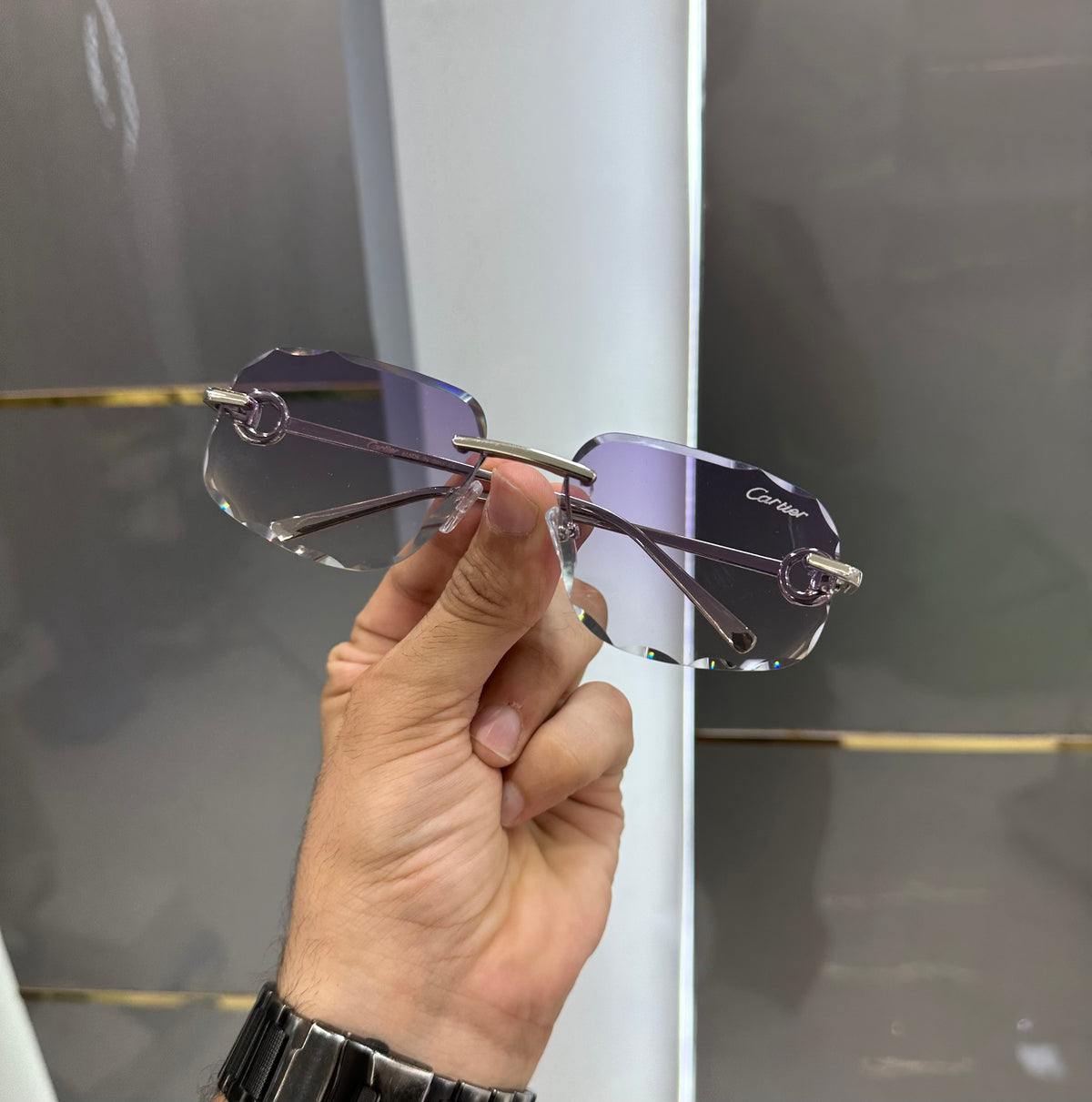 Cartier Purple Designer Limited Edition Luxury Shade With Original Packing