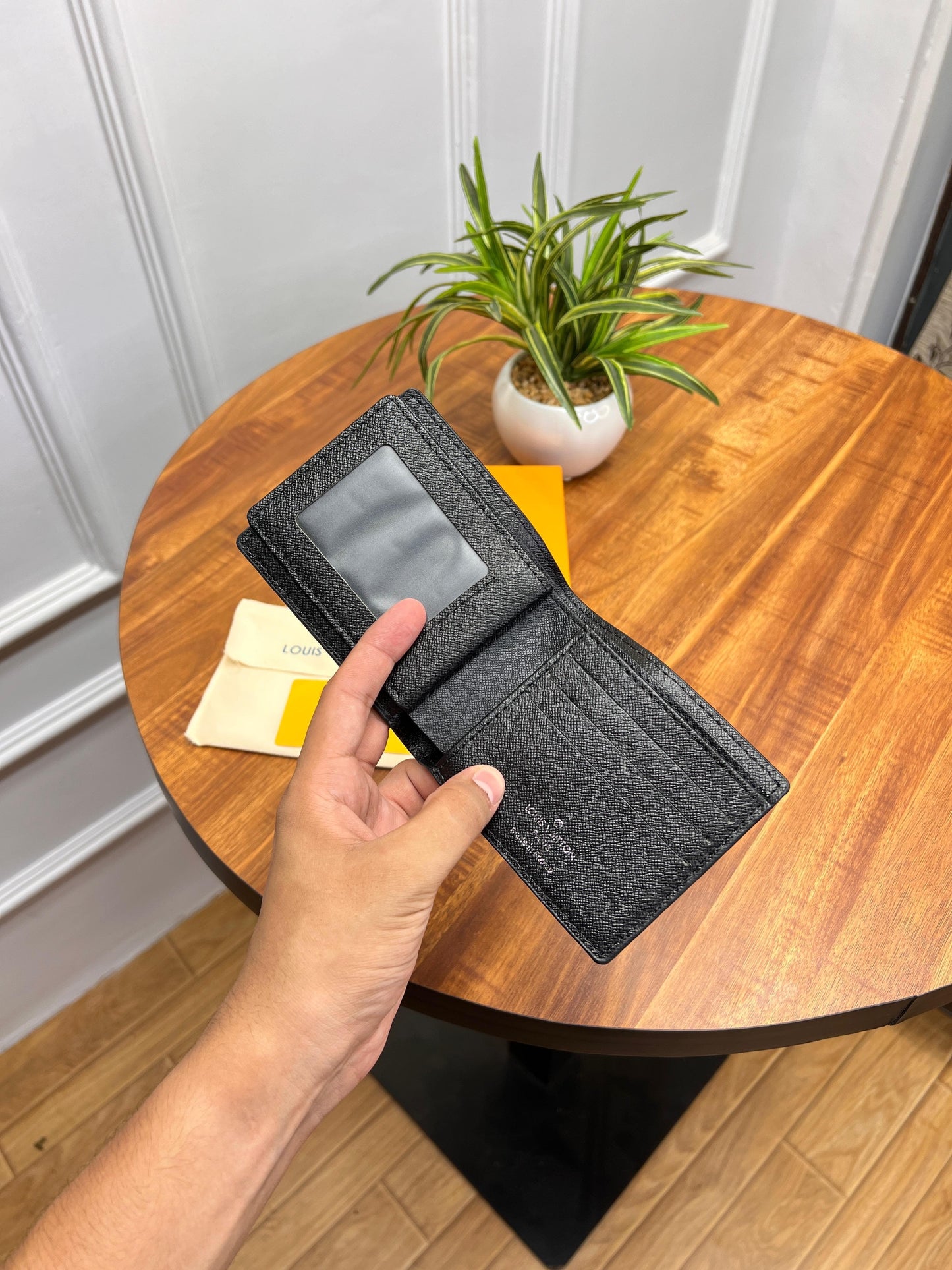 Louis Vuitton Black Monogram luxury wallet With Original Packing