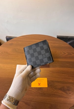 Louis Vuitton Black Checks Monogram luxury wallet With Original Packing