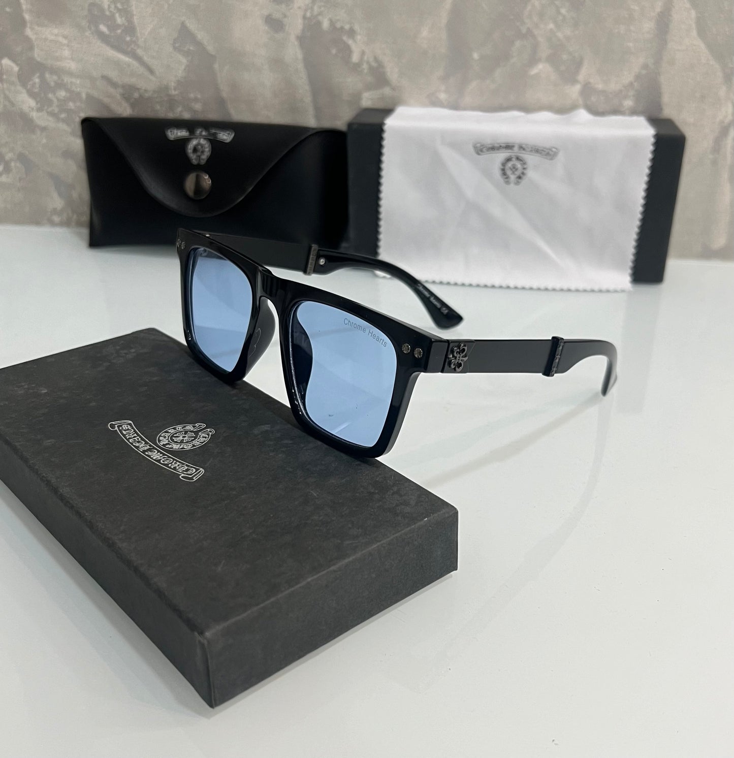 Chrome Hearts Mat Black Luxury Shade With Original Box Packing