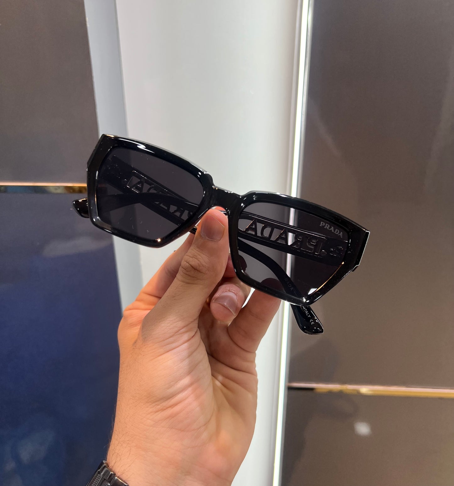 Prada Milano Black Designer Luxury Shade With Original Packing