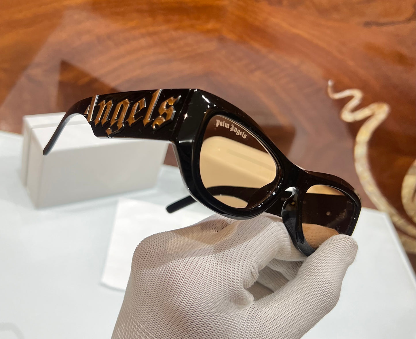 Palm Angels Gold Black Luxury Shade With Original Packing