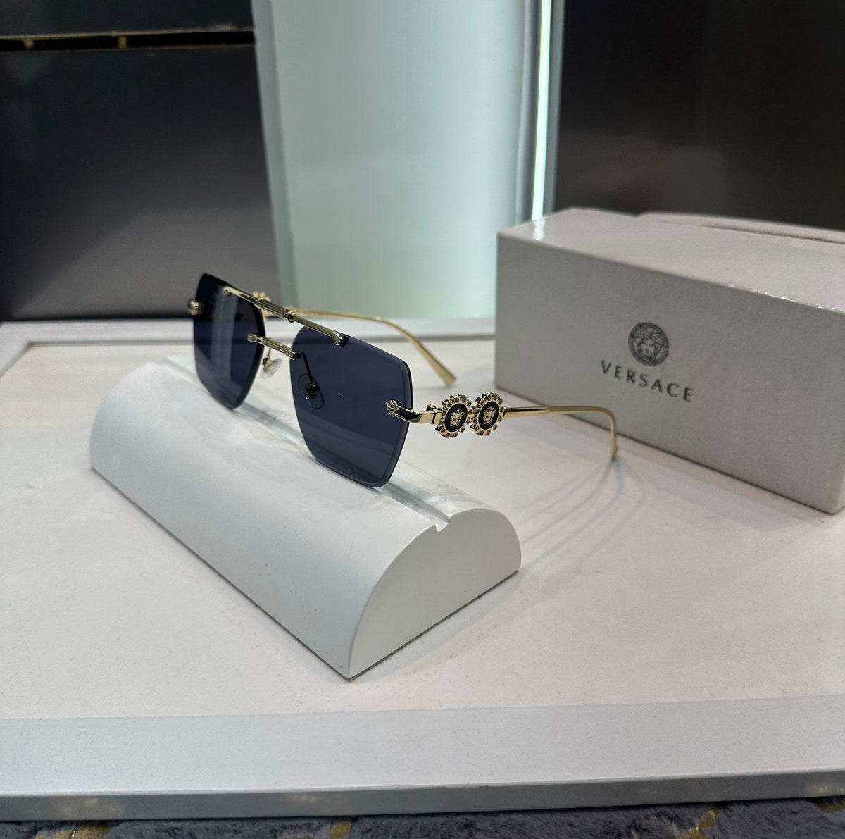 Versace Black Gold Metal Limited Edition Luxury Shade With Original Packing
