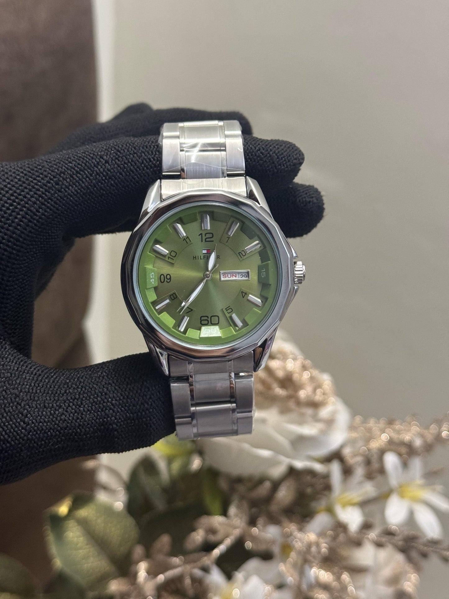 Tommy Hilfiger Silver Green Premium Quartz Watch