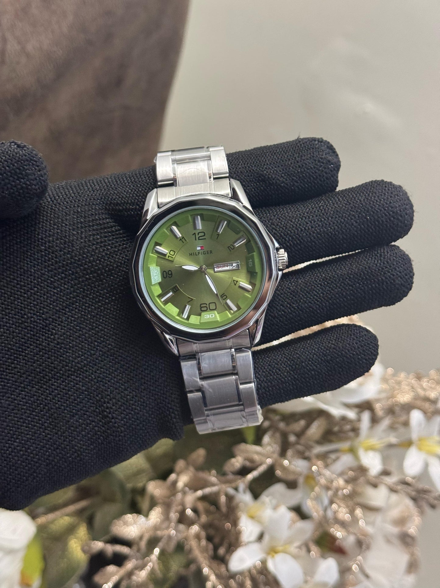 Tommy Hilfiger Silver Green Premium Quartz Watch