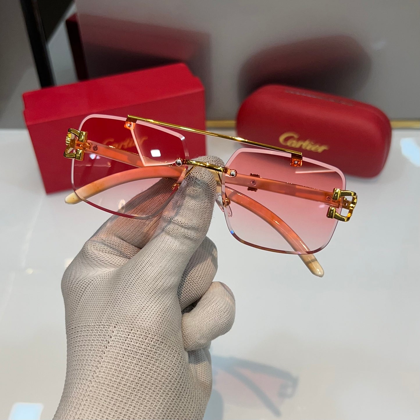 Cartier Pink Honey Singh Edition Luxury Shade With Original Box Packing