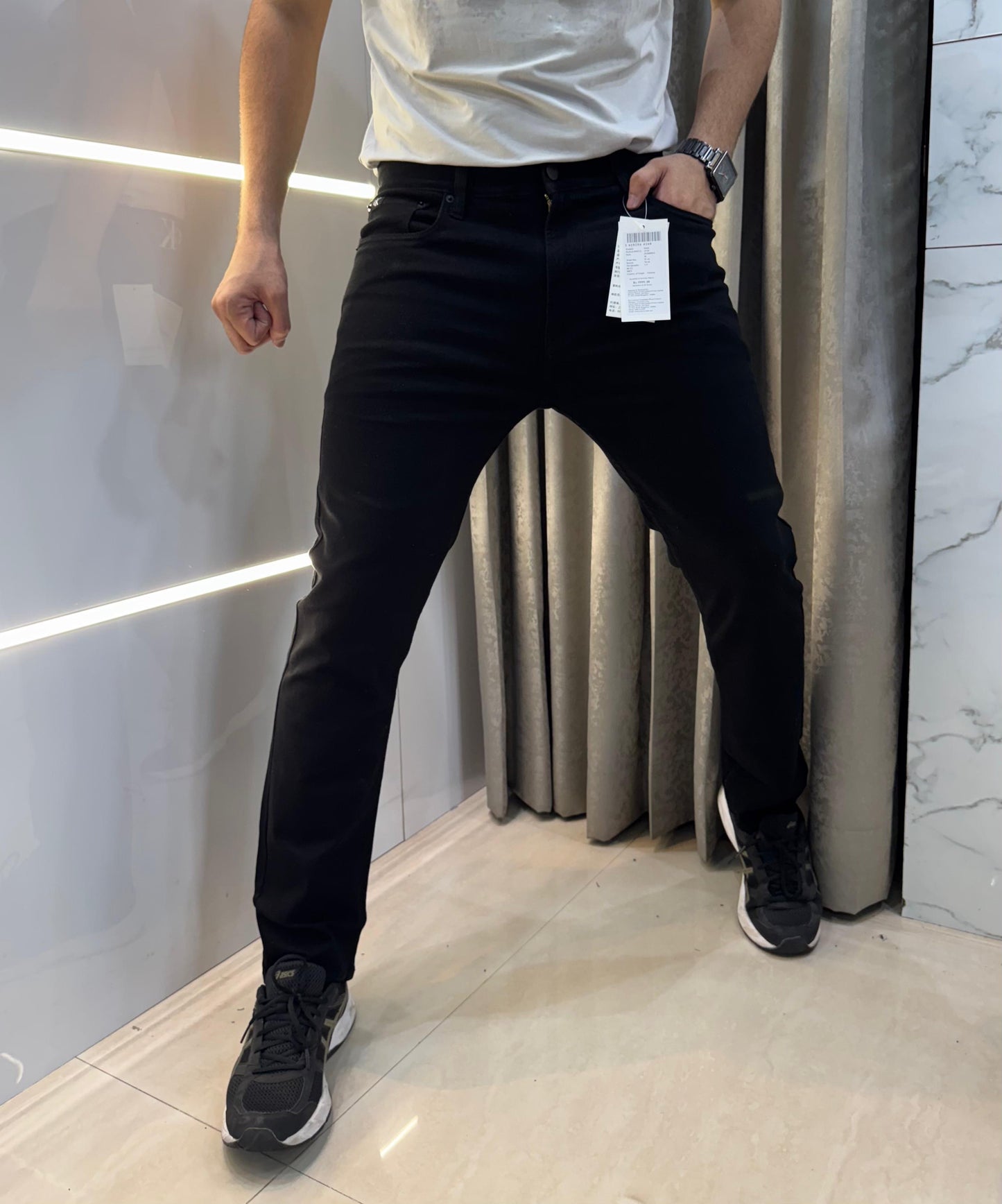 Calvin Klein Jet Black Premium Classic Hyperflex Denim