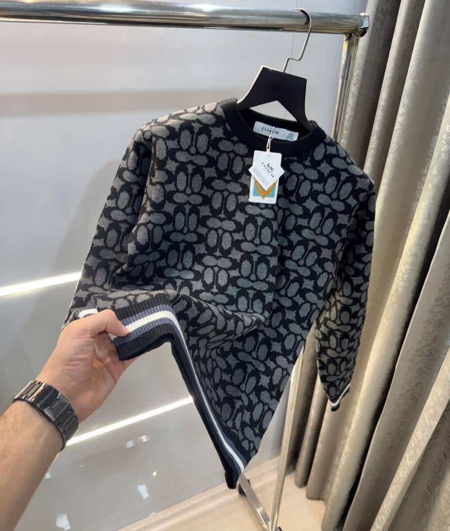 Coac h Grey Imported Knitted Premium Pull Over