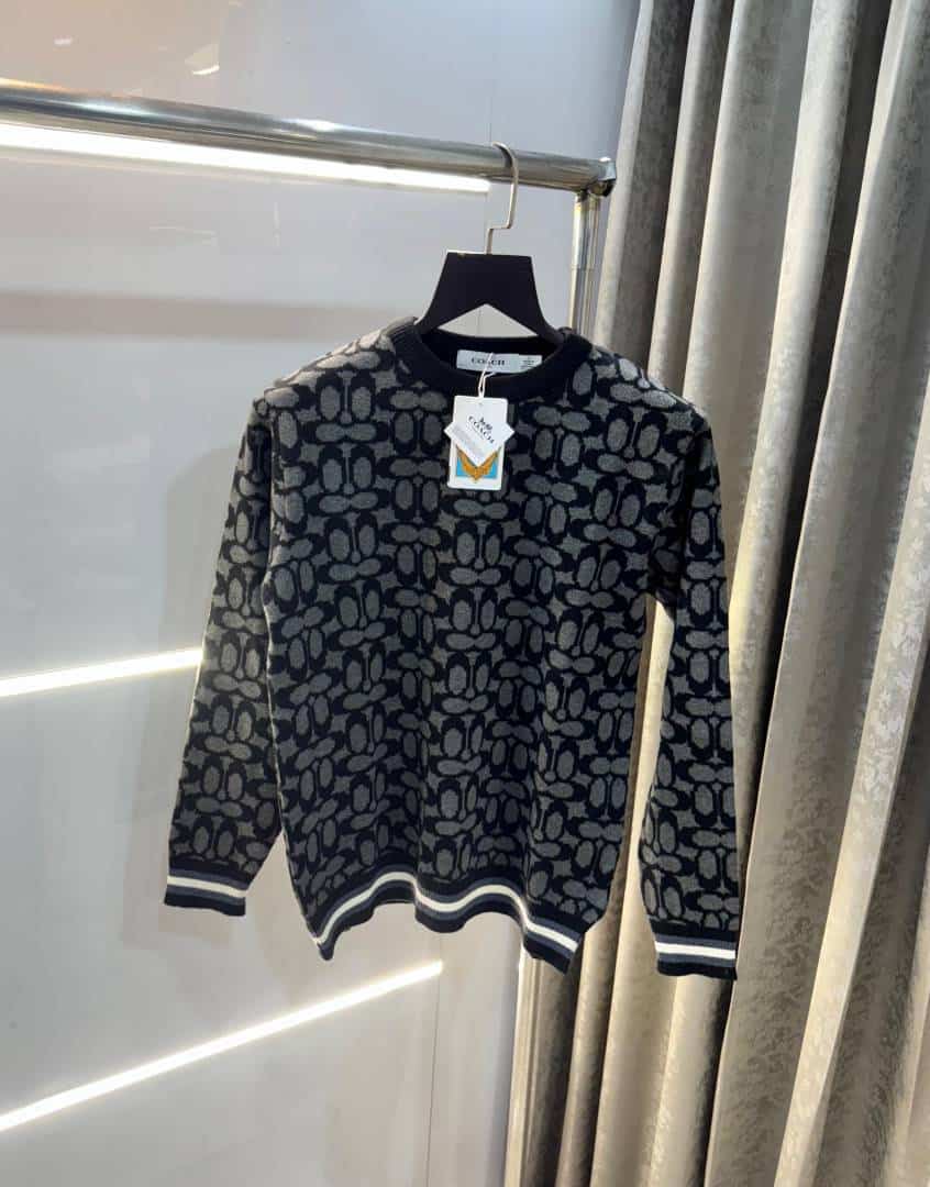 Coac h Grey Imported Knitted Premium Pull Over