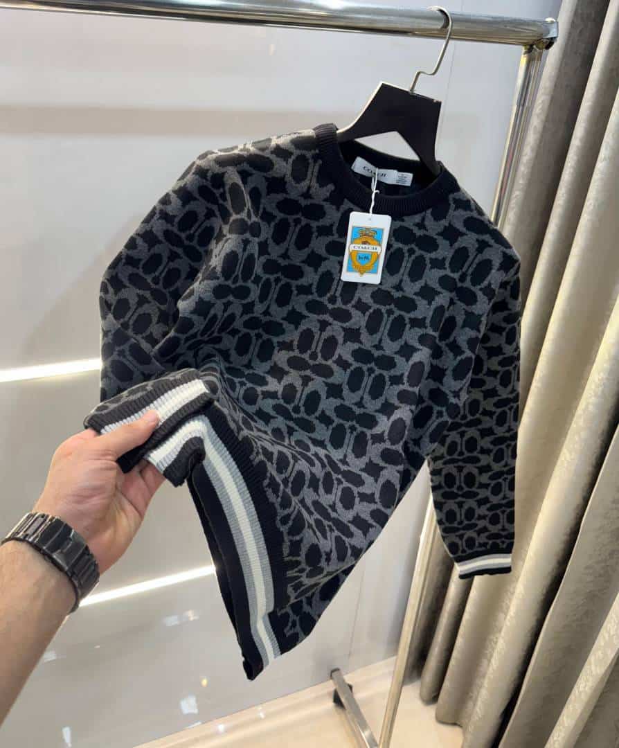 Coac h Black Imported Knitted Premium Pull Over