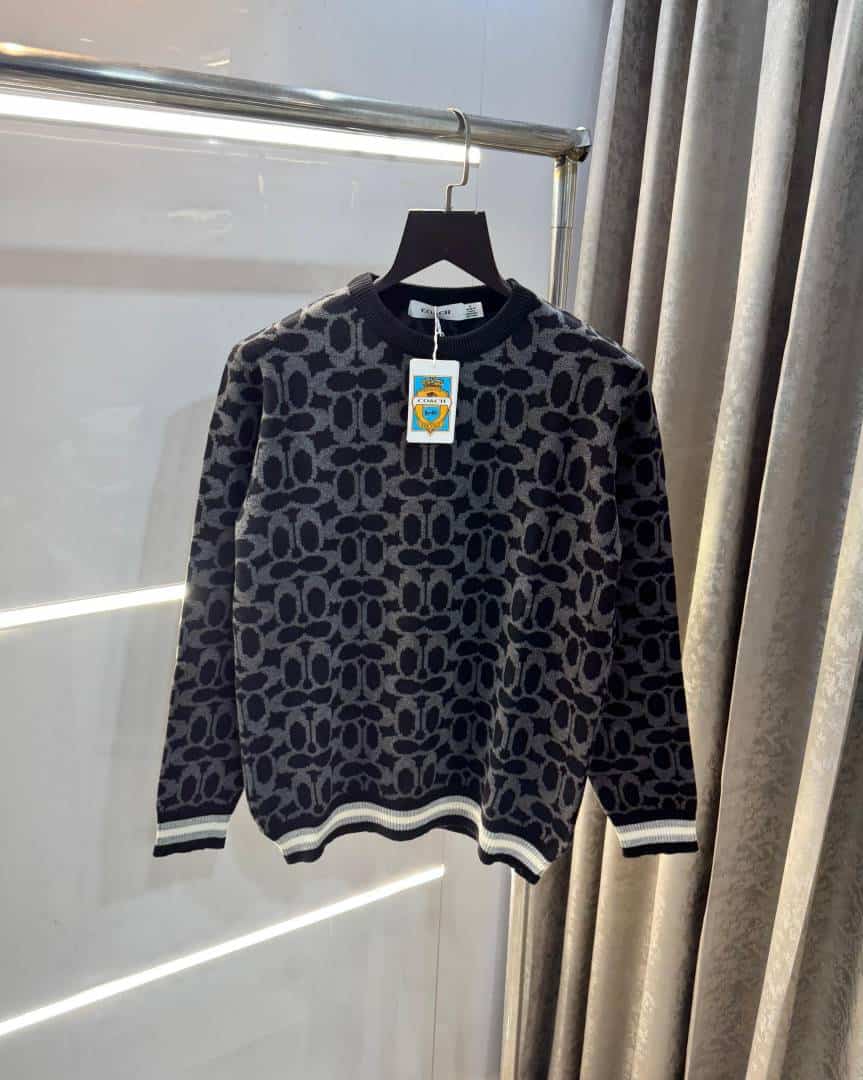 Coac h Black Imported Knitted Premium Pull Over