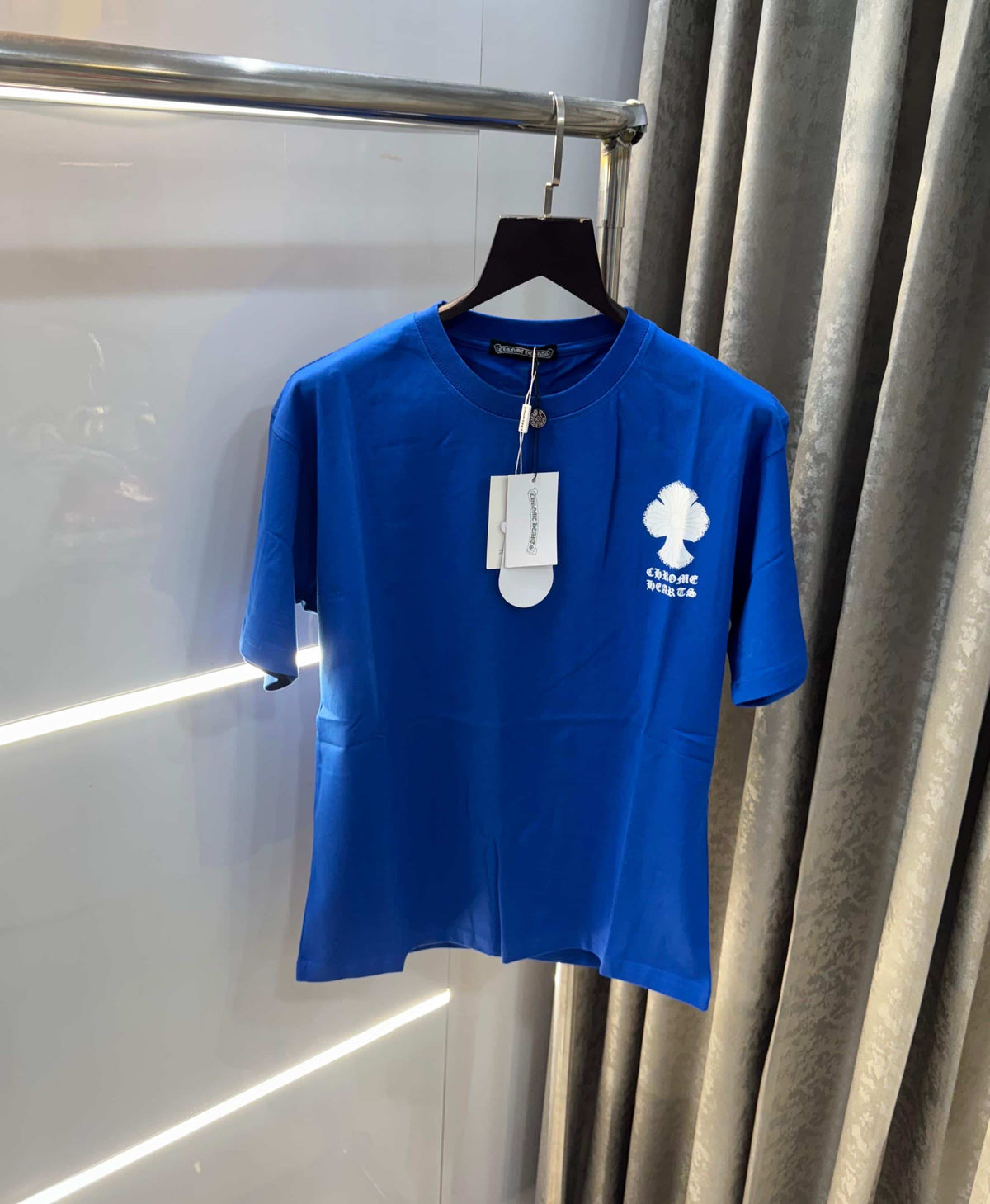 Chrome  Hearts Blue Printed Imported Oversized T-Shirt