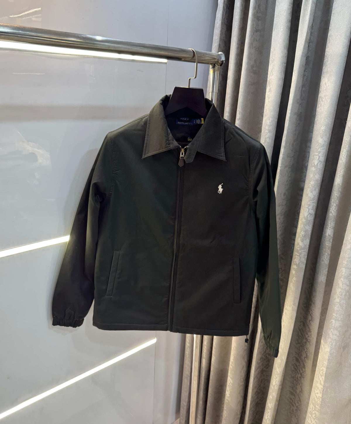 Ralp h  Lauren Bottle Green Luxury Bomber Jacket