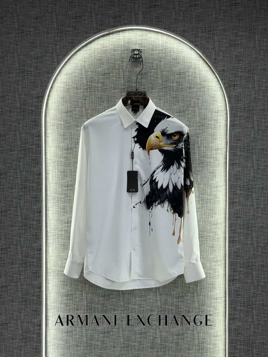 Arman i EXchange White Eagle Print Imported Shirt