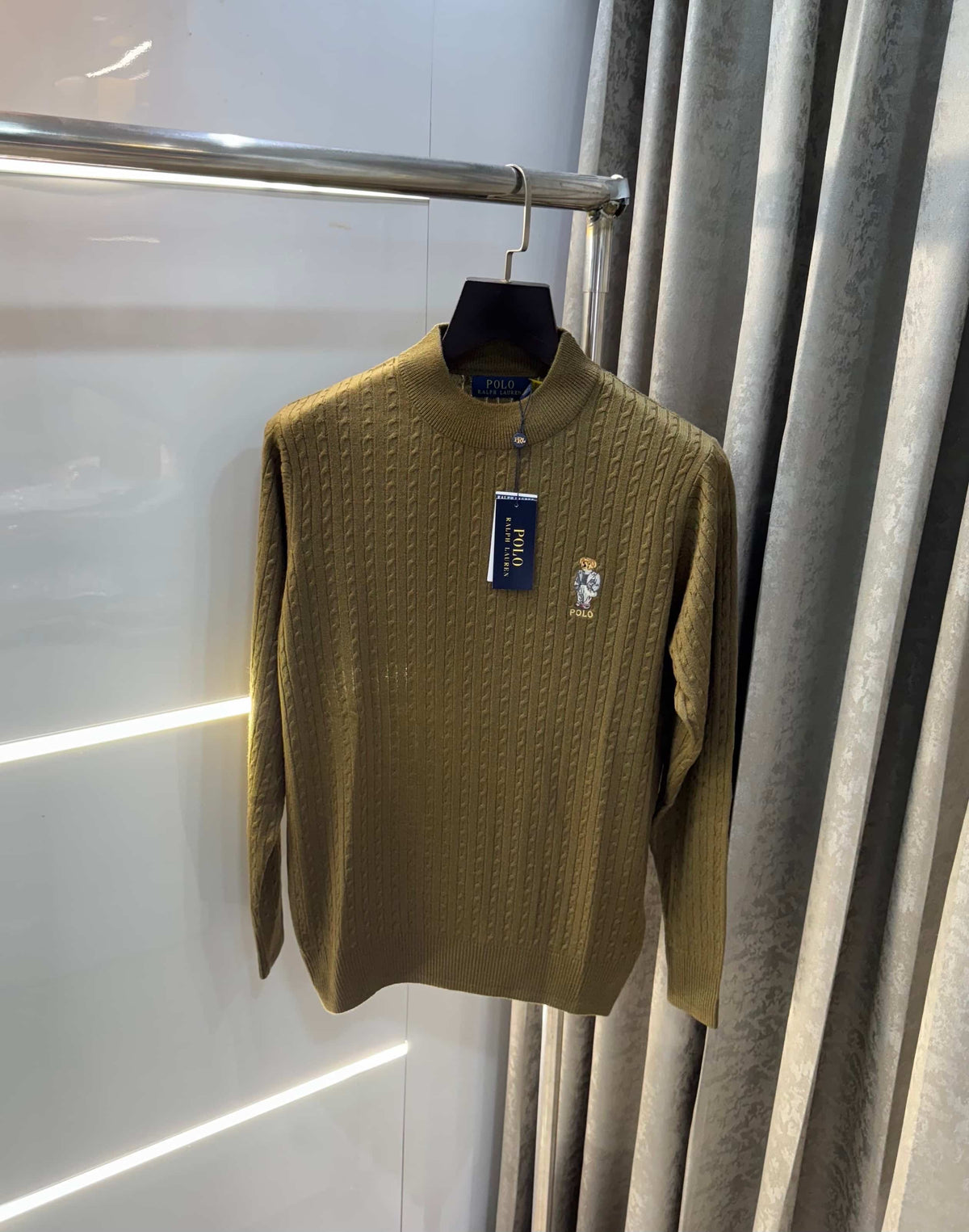 Ralph  Lauren Brown Teddy Edition Knitted Pull Pver