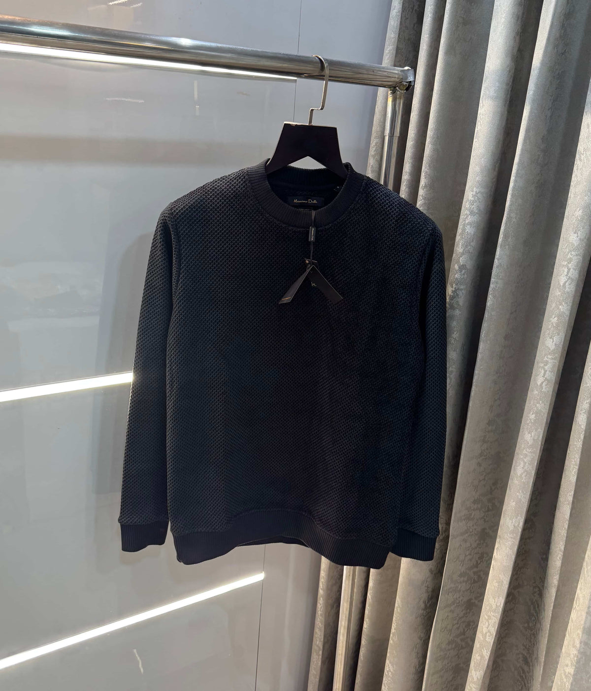 Mossim o  Dutti Black Imported Knitted Pull Over