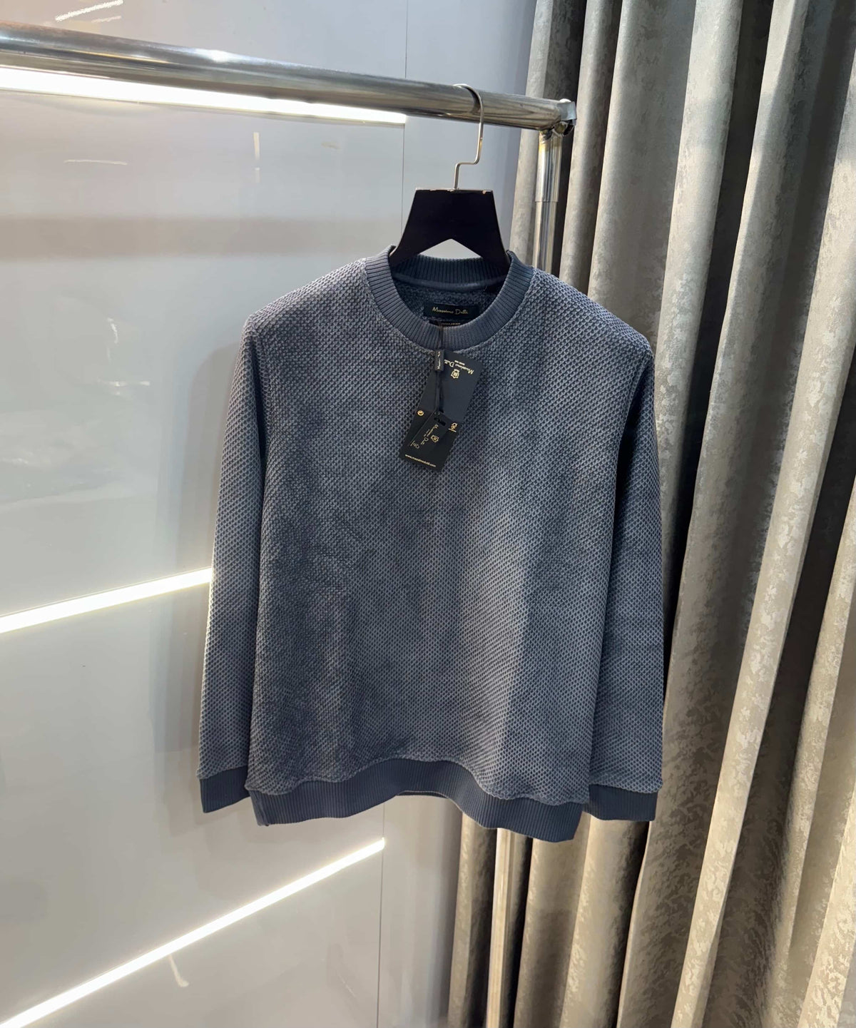 Mossim o Dutti Dark Grey Imported Knitted Pull Over