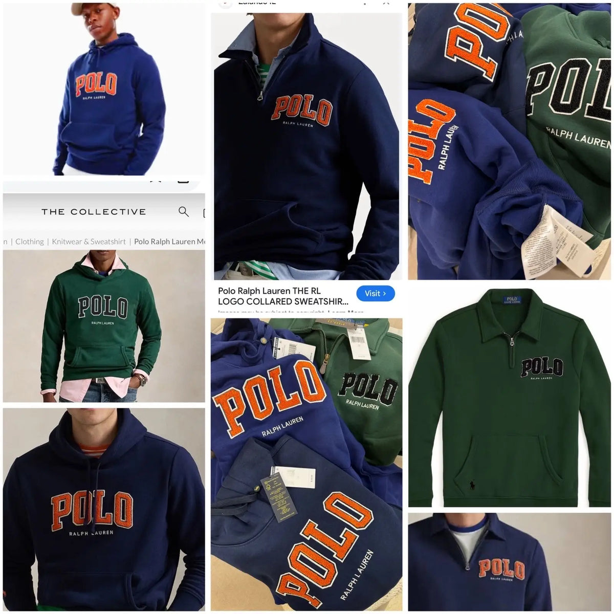 Ralph  Lauren Mid Blue Embroidery Logo Imported Hoodie
