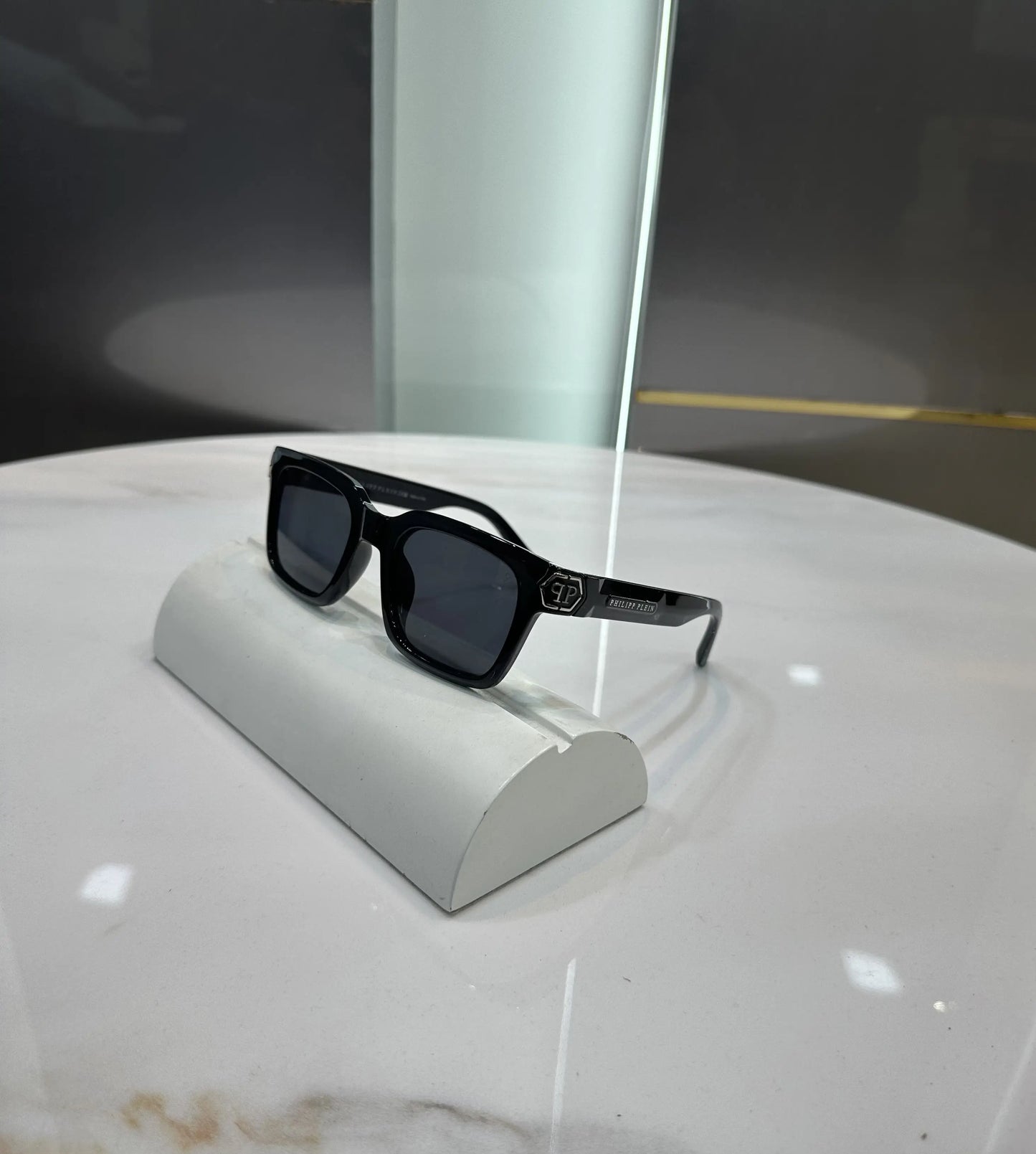 Philp Plein Black Luxury Sunglasses With Brand Box