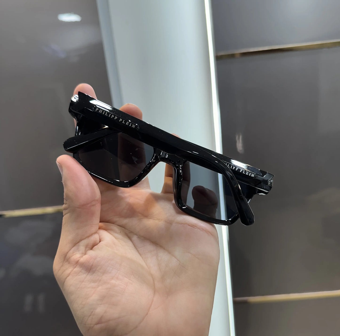 Philp Plein Black Luxury Sunglasses With Brand Box