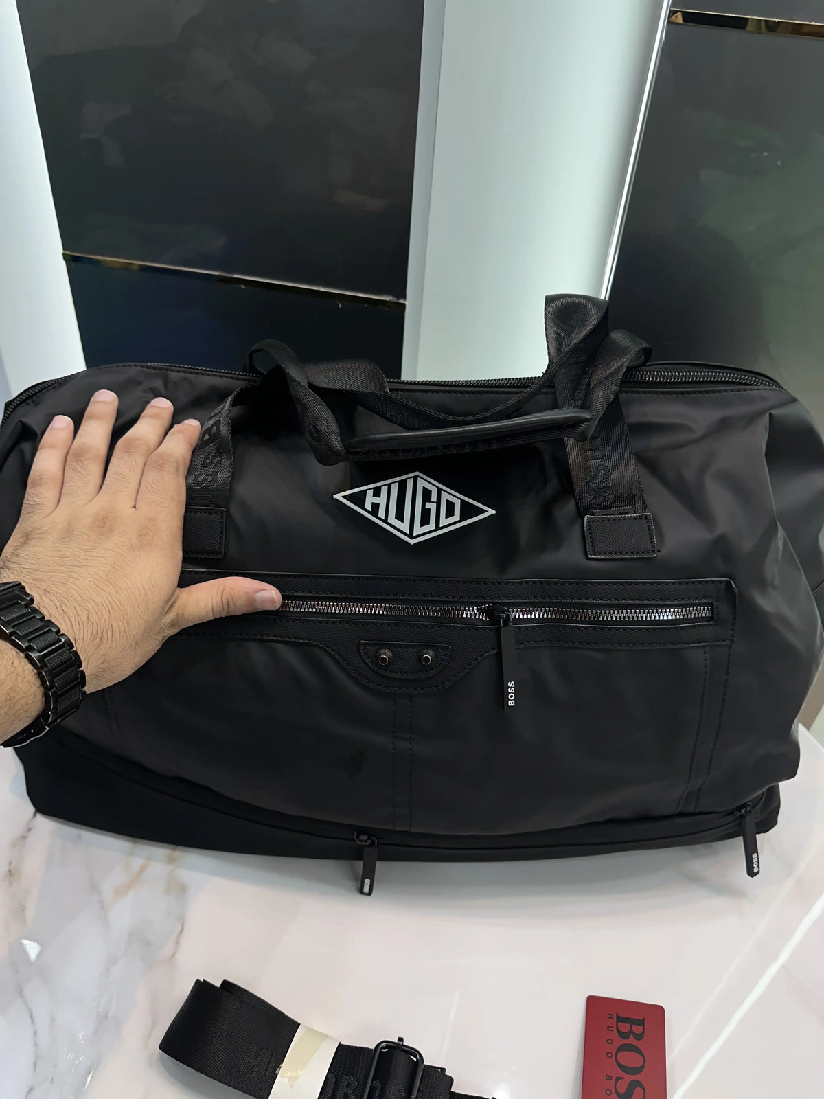 Copy Hugo Bos s Luxury Imported Duffel Bag H16006w