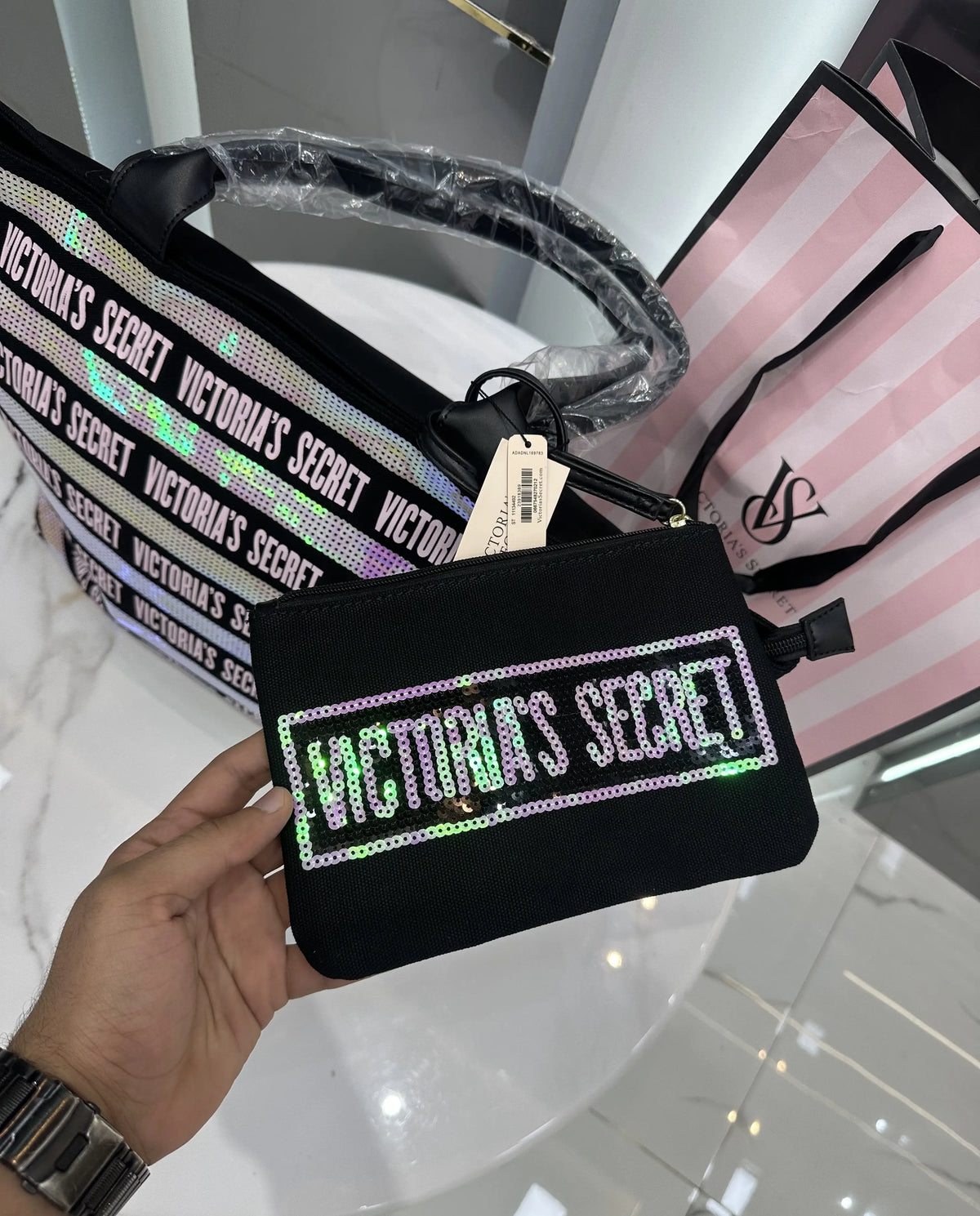 Victorias Secre t Luxury Tote Bag With Carry Bag vs310