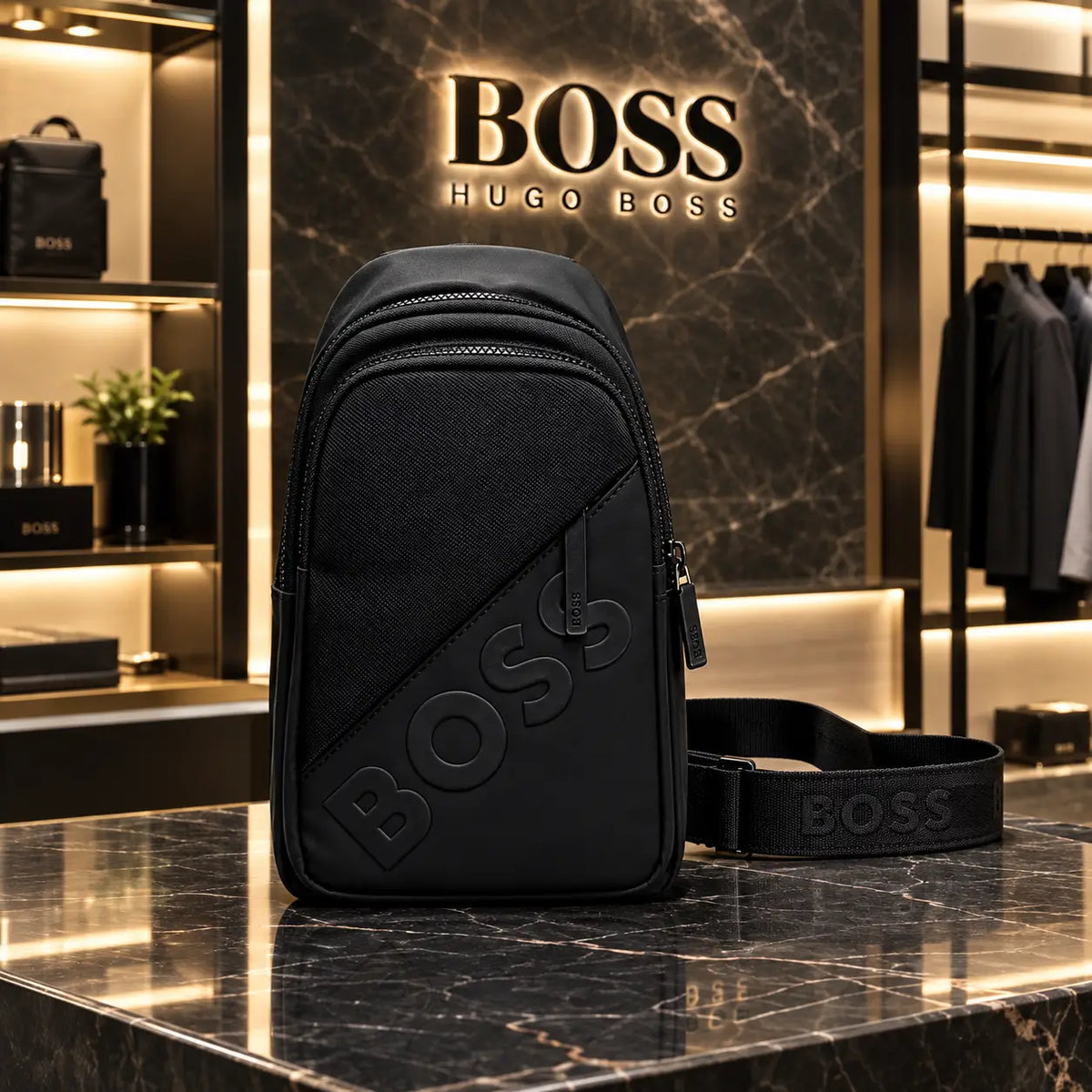 Hugo Bos s Premium Cross Bag Black b341