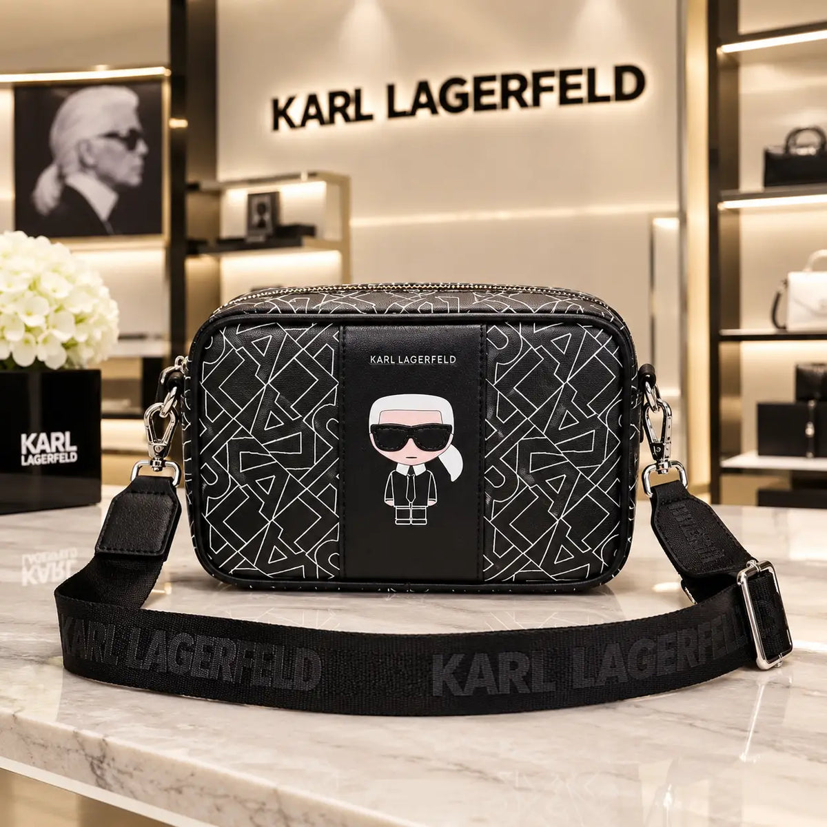 Karl Lagerfel d Monogram Luxury Sling Bag k298