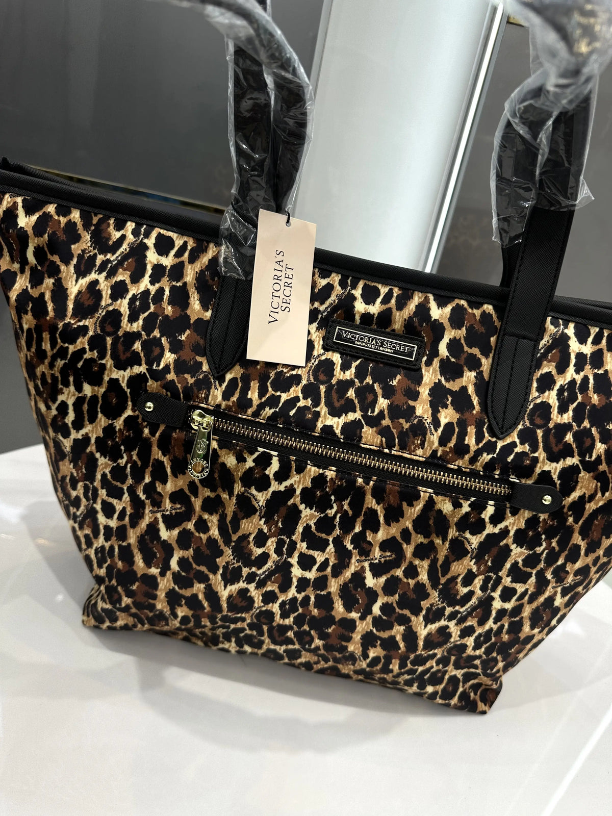 Victorias Secre t Luxury Tote Bag Leopard vs870